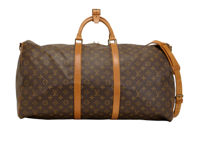 Keepall 60 Bandouliere, &pound;850, Handbags, Brown, Canvas, Front view